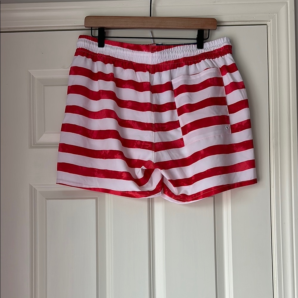 NWOT Crown & Ivy Blue and Red Athletic Swim Shorts - Picture 2 of 3